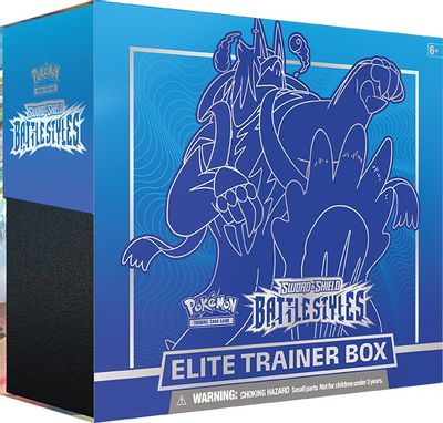 Pokemon TCG Sword & Shield: Battle Styles Elite Trainer Box Urshifu Rapid Strike (Blue)