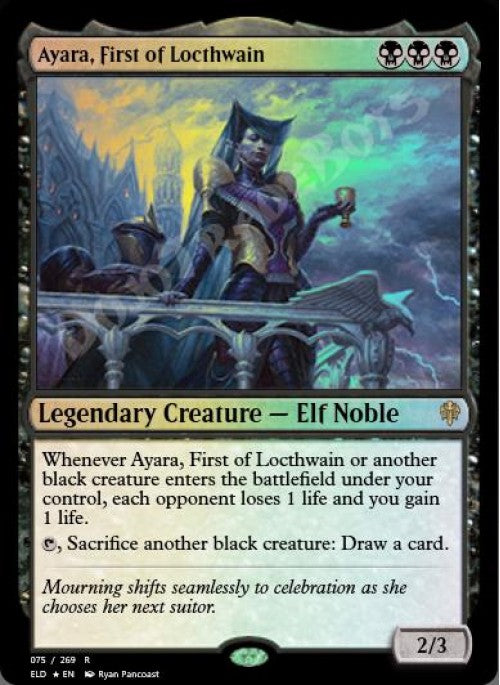 Magic The Gathering - Ayara, First of Locthwain- Throne of Eldraine (FOIL)