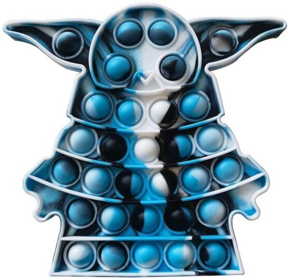 Pop It! Bubble Fidget Toy - Grogu (Black/Blue/White)