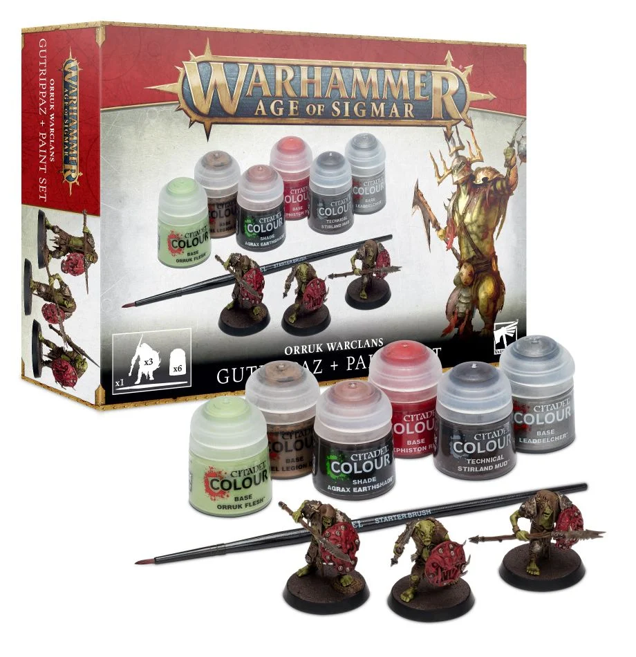 Warhammer: Orruk Warclans Gutrippaz + Paints Set