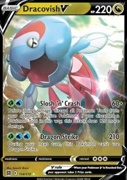 Pokémon TCG: Dracovish V 114/172 - Sword & Shield Brilliant Stars