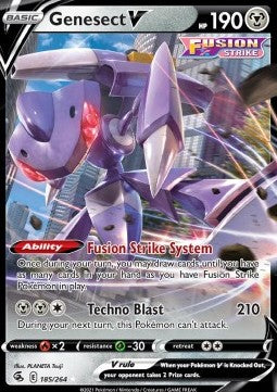 Pokémon TCG: Genesect V 185/264 - Sword & Shield Fusion Strike