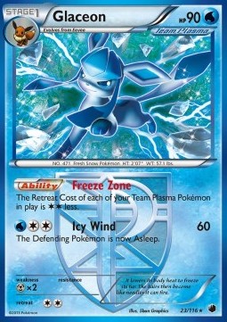 Pokémon TCG: Glaceon 23/116 - Black & White Plasma Freeze