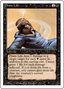 Magic the Gathering - Drain Life - Revised Edition