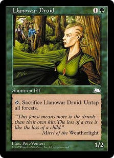 Magic the Gathering - Llanowar Druid - Weatherlight