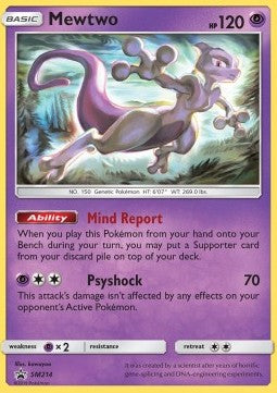 Pokémon TCG: Mewtwo SM214 - Sun & Moon Black Star Promos