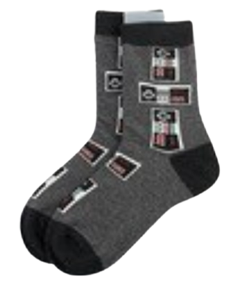 Retro NES controller - crew socks