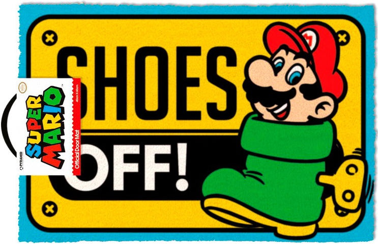 Nintendo Super Mario Shoes Off Doormat