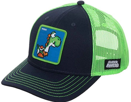 Pixel Yoshi snapback baseball cap