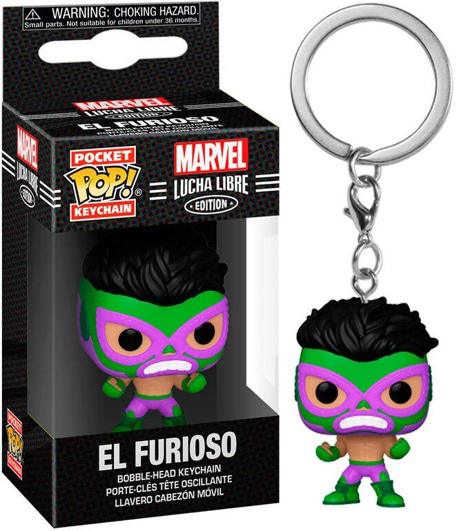 Funko Pop! Keychain: Marvel Luchadores: El Furioso