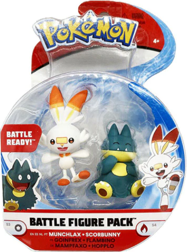 Pokémon Battle Figure Pack - Munchlax & Scorbunny