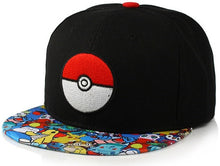 Load image into Gallery viewer, Pokémon Pokéball embroidery snapback cap
