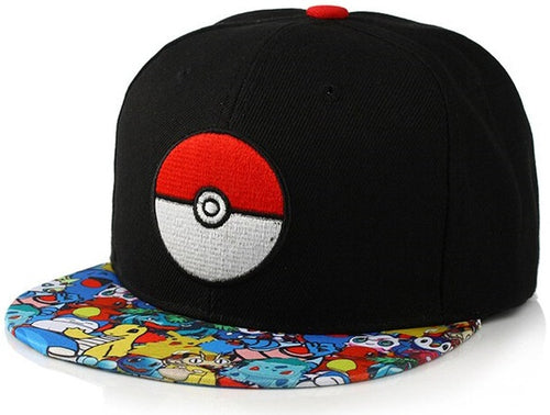 Pokémon Pokéball embroidery snapback cap