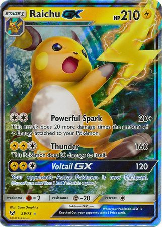 Pokémon TCG: Raichu GX 29/73 - Sun & Moon Shining Legends