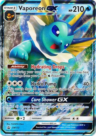 Pokémon TCG: Vaporeon GX SM172 - Sun & Moon