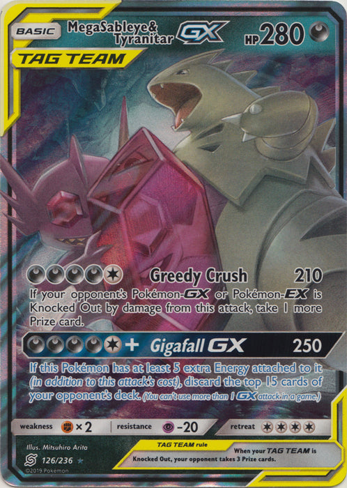 Pokémon TCG: Mega Sableye & Tyranitar GX 126/236 - Sun & Moon Unified Minds