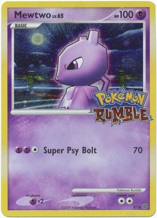 Pokémon TCG: Mewtwo LV.65 (Holo) 9/16 - Rumble Promos