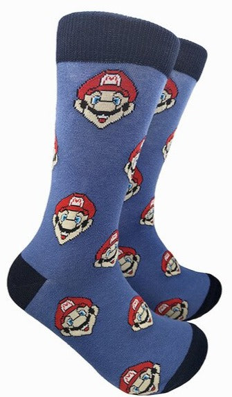 Retro Mario Face - crew socks