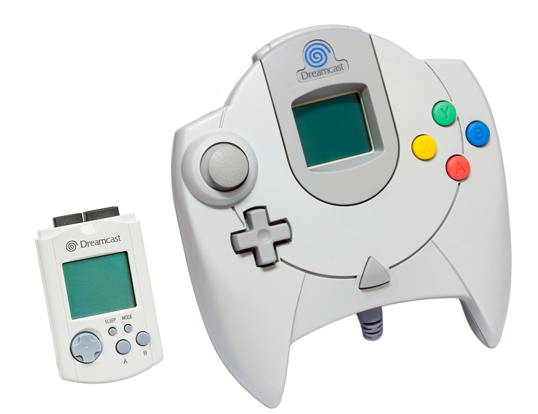 SEGA Dreamcast controller with VMU (Visual Memory Unit)