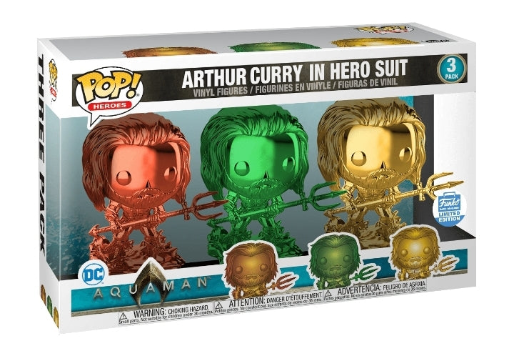 Funko POP! DC Comics Aquaman: Arthur Curry in Hero Suit 3-Pack