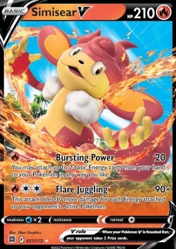 Pokémon TCG: Simisear V 27/172 - Sword & Shield Brilliant Stars