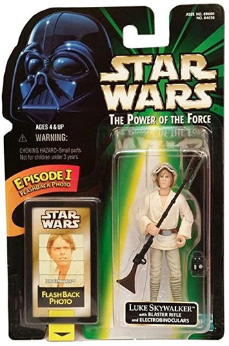 Star Wars Power of the Force Figure: Luke Skywalker (with blaster rifle and electrobinoculars) 9.5cm