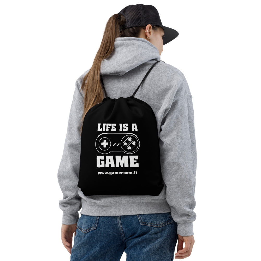 GAME ROOM ”Life is a Game” Drawstring bag