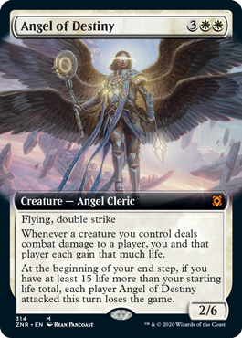 Magic the Gathering - Angel of Destiny - Zendikar Rising (FOIL - Extended Art)