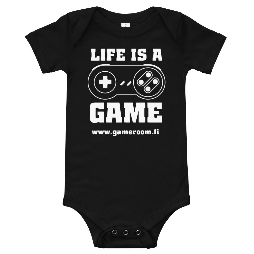 LIFE IS A GAME Baby short sleeve one piece