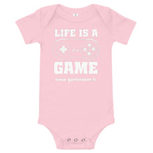 Load image into Gallery viewer, LIFE IS A GAME Baby short sleeve one piece
