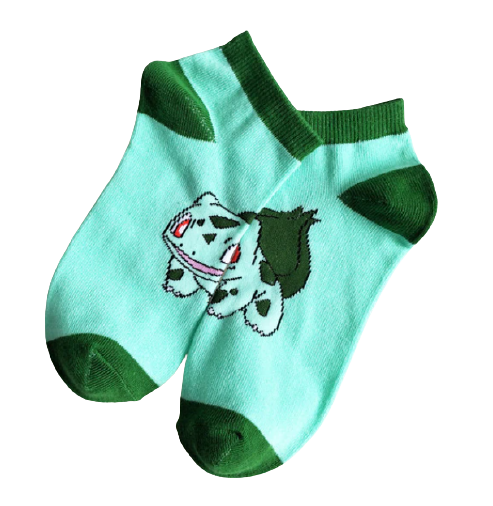 Pokémon: Bulbasaur Socks (Light green/Dark green)