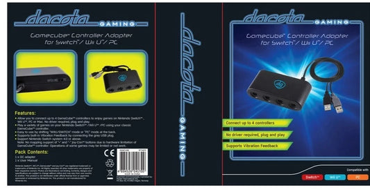 Dacota Gaming - Game Cube Controller Adapter for Switch / Wii U / PC
