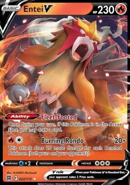 Pokémon TCG: Entei V 22/172 - Sword & Shield Brilliant Stars