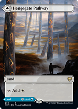 Load image into Gallery viewer, Magic the Gathering - Hengegate Pathway / Mistgate Pathway (Borderless) - Kaldheim (FOIL)
