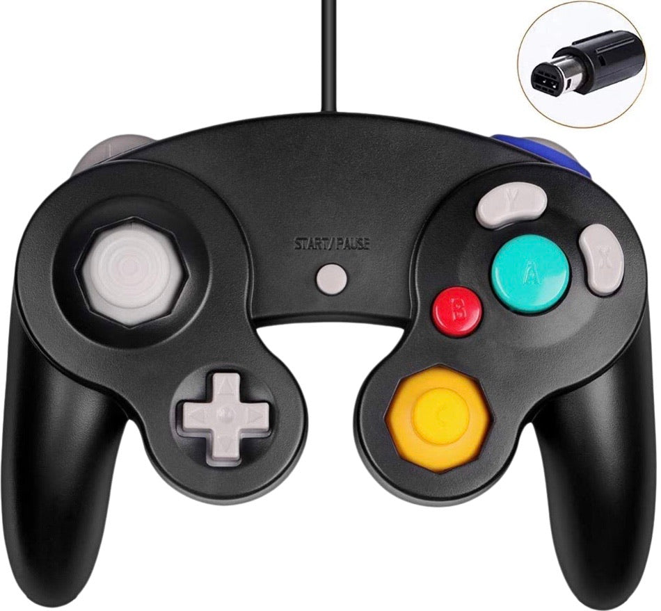 [New] Controller for Nintendo Gamecube and Nintendo Wii (black) - Gameroom.fi