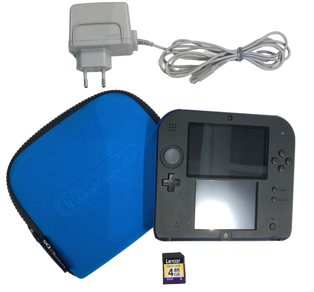 Nintendo 2DS with carry case and memory card