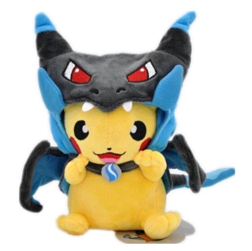 Pokémon - Pikachu Cosplay (Mega Charizard X) plush 22cm - Gameroom.fi