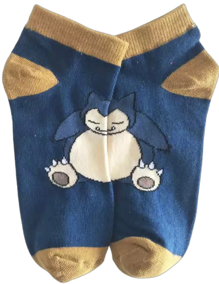 Snorlax socks (blue & brown)