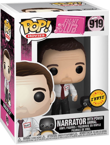 Funko Pop! Fight Club: Narrator with Power Animal (Chase) #919 (Pre-Order)