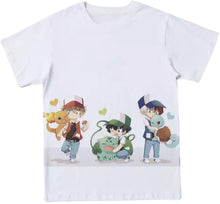 Load image into Gallery viewer, Harajuku Pokémon Kanto Starters T-shirt - Gameroom.fi
