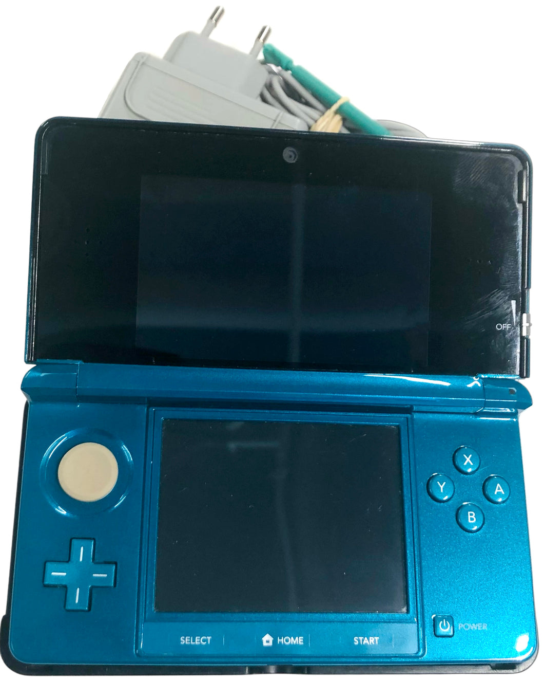 Nintendo 3DS - Aqua Blue + charging dock [used]