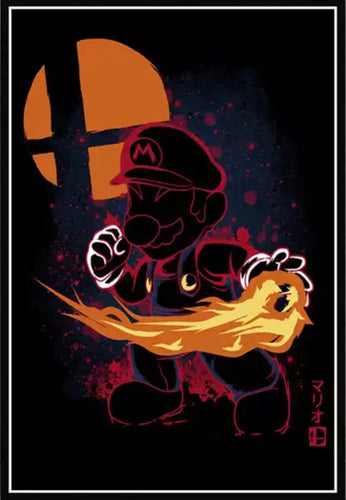 Smash Mario - Canvas poster 20cm x 15cm