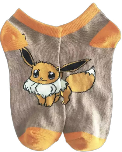 Eevee socks (brown & orange)