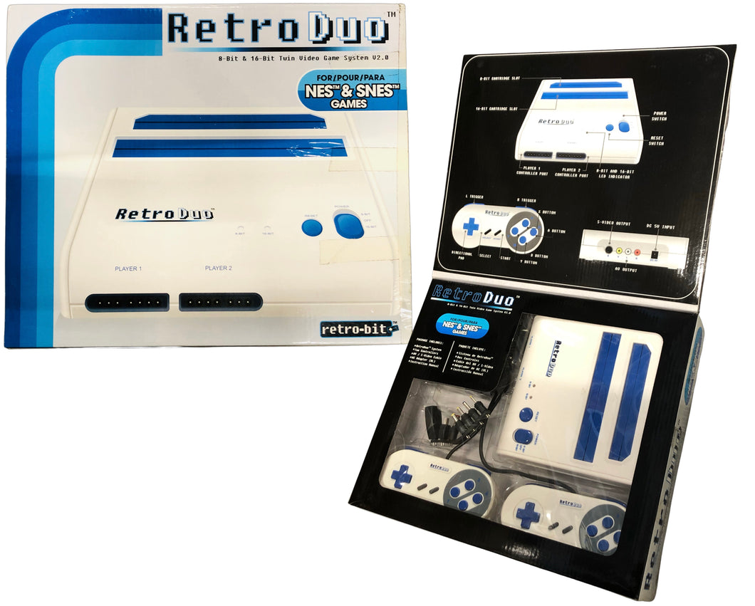 Retro-Bit Retro Duo 2 in 1 Console System – for Original NES and SNES Games  