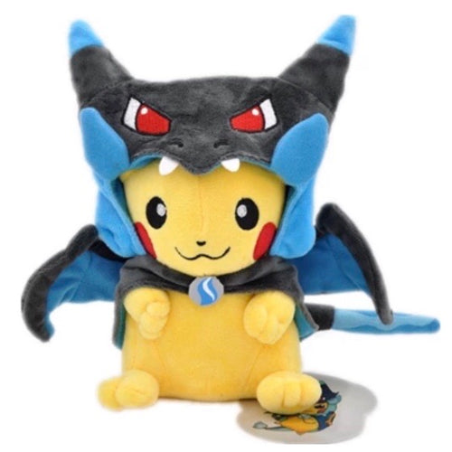 Pokémon - Pikachu Cosplay (Mega Charizard X) plush 22cm - Gameroom.fi