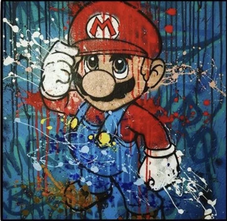 Mario - Canvas poster 15cm x 15cm - Gameroom.fi