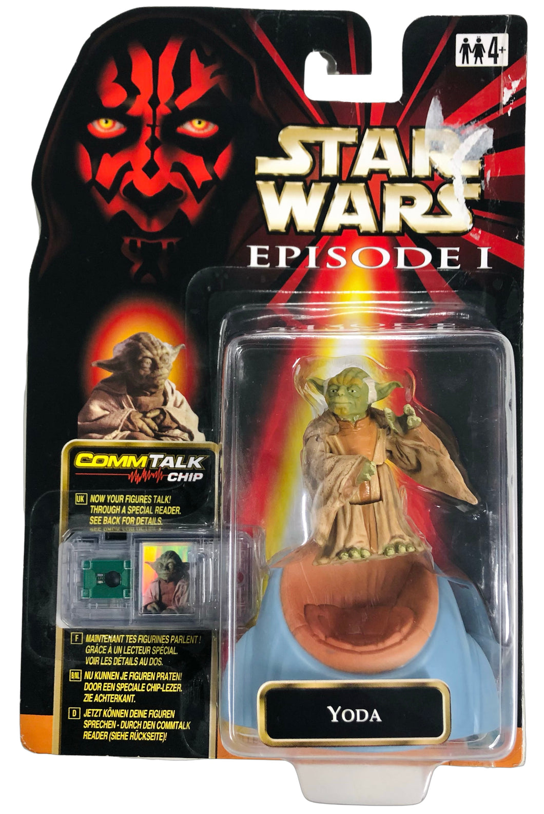 Star Wars 1999 Episode I Figure: Yoda with council chair (includes CommTech Chip)