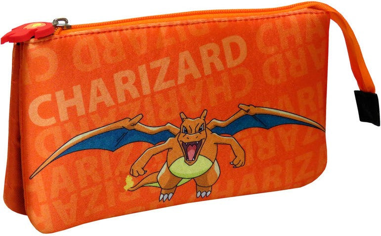 Charizard triple pencil case