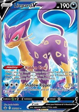 Pokémon TCG: Liepard V Full Art 180/198 - Sword & Shield Chilling Reign