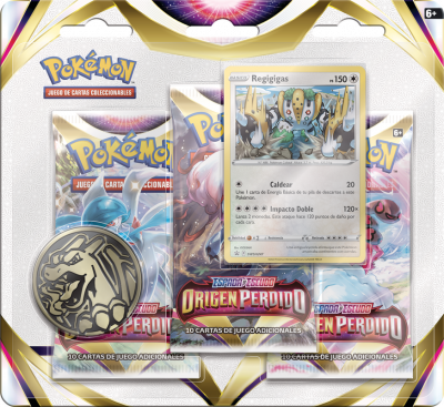 Pokémon TCG: Sword & Shield Lost Origin - 3-Pack Blister Regigigas